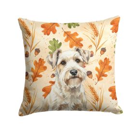Sealyham Terrier Heirloom Fall Throw Pillow Decorative Indoor Outdoor Accent Cushion for Couch, Bed or Patio, 14Hx14W