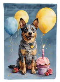 Australian Cattle Dog Happy Birthday Garden Flag Mailbox Flag Decorative Yard Flag Banner Outside Patio Artwork Yard Flower Beds, Garden Size